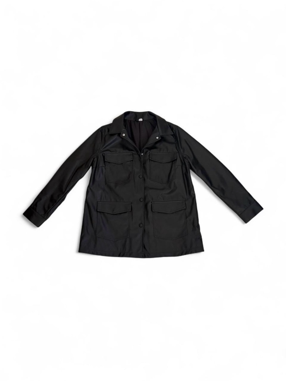 H&M Black Lightweight Field Jacket with Patch Pockets